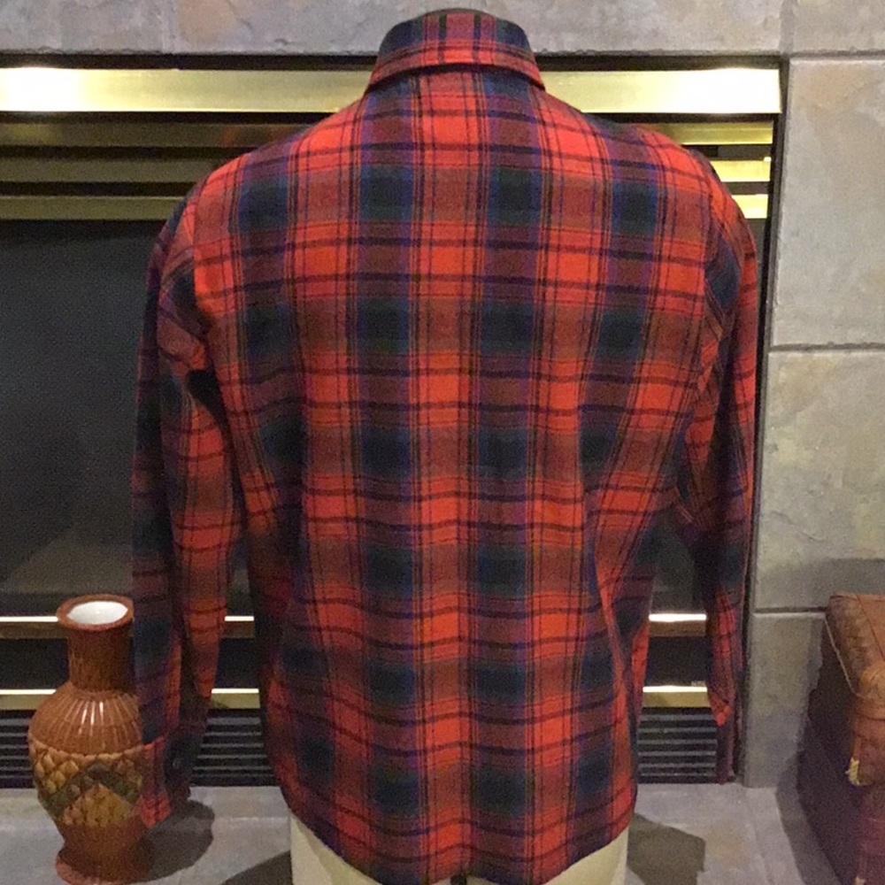 WOOLÓFTHEWEST Red Plaid Shirt by Brewster Size L - Picture 3 of 11